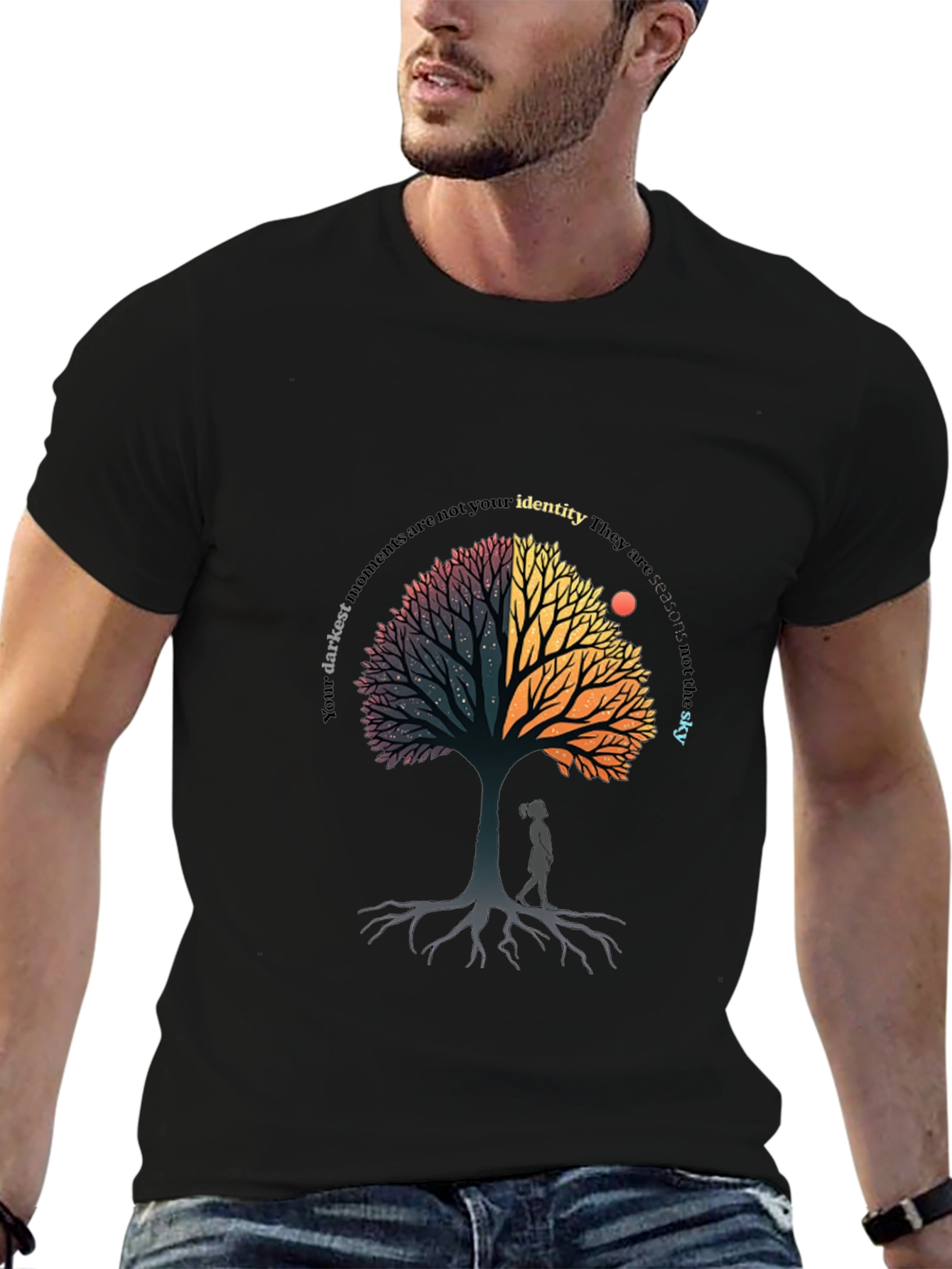 Inspirational Tree Graphic Tee - Darkest Moments T-Shirt