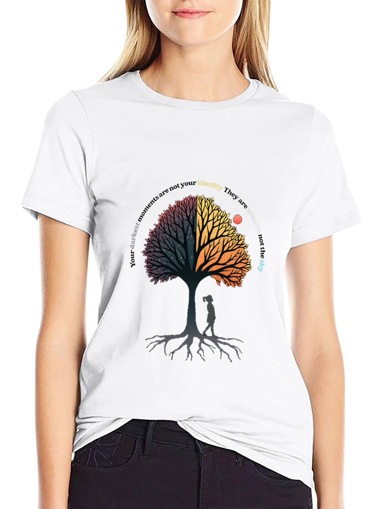 Inspirational Tree Graphic Tee - Darkest Moments T-Shirt