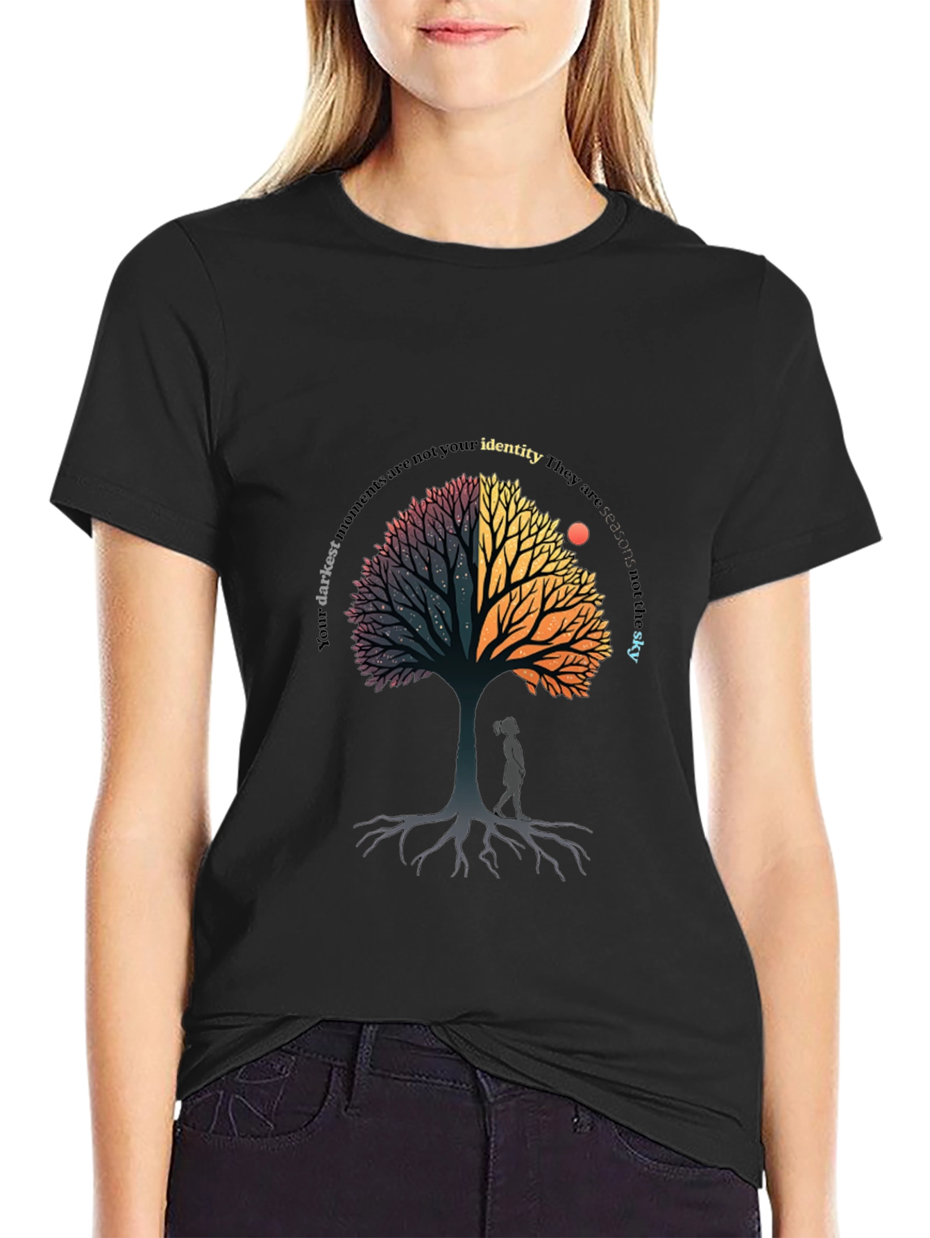 Inspirational Tree Graphic Tee - Darkest Moments T-Shirt