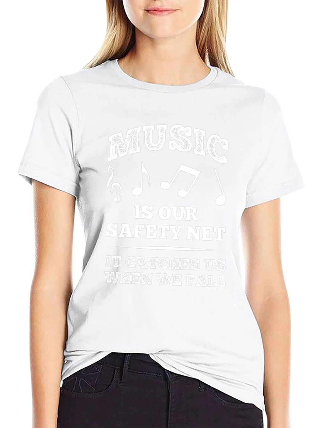 Music Is Our Safety Net Black T-Shirt