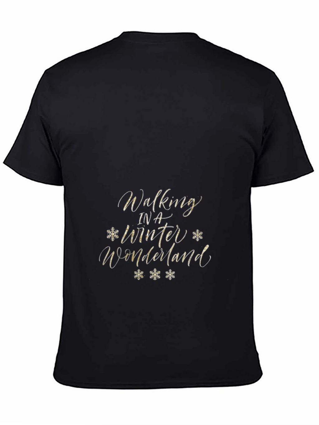 Walking in a Winter Wonderland Black T-Shirt