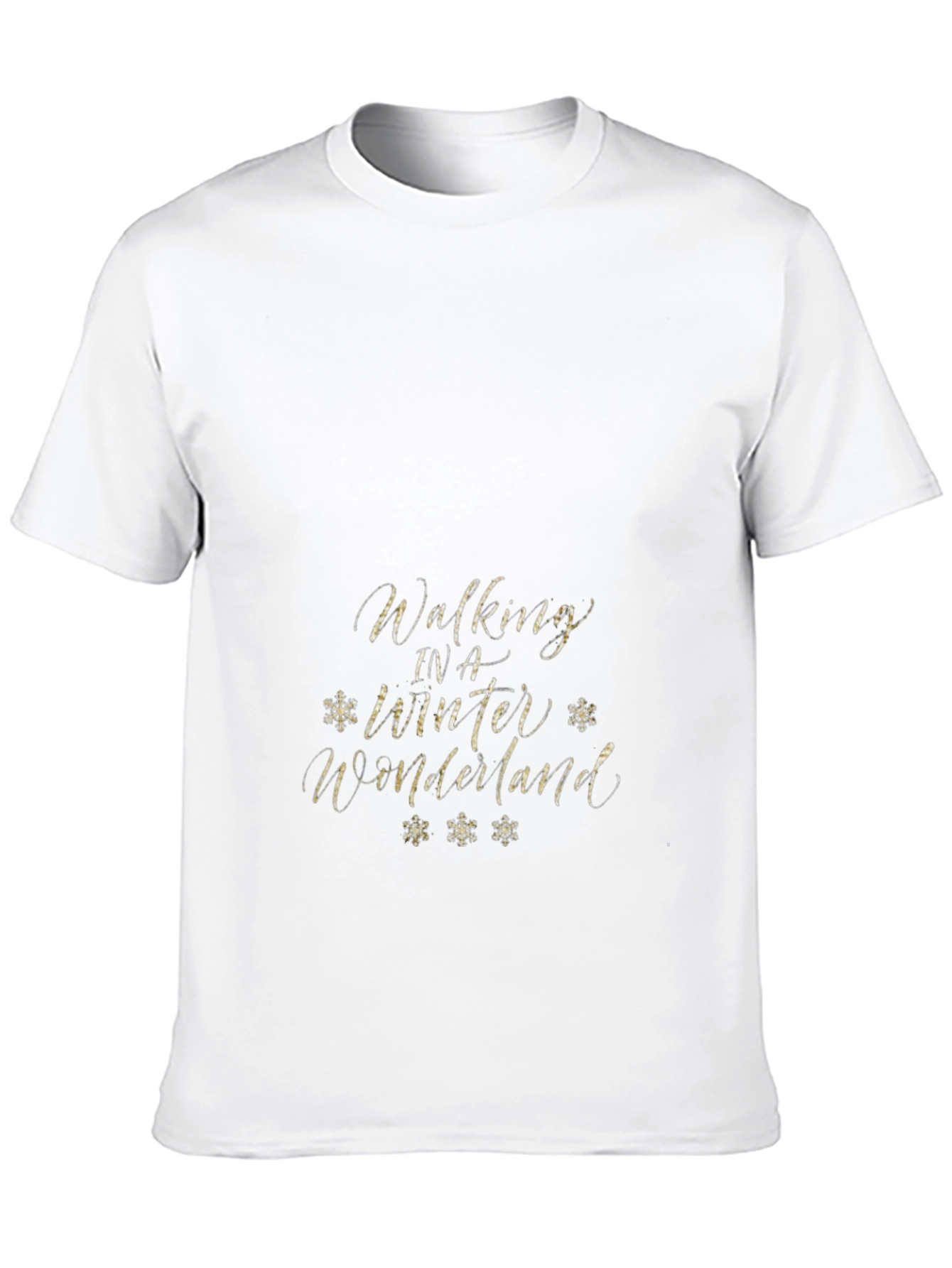 Walking in a Winter Wonderland Black T-Shirt