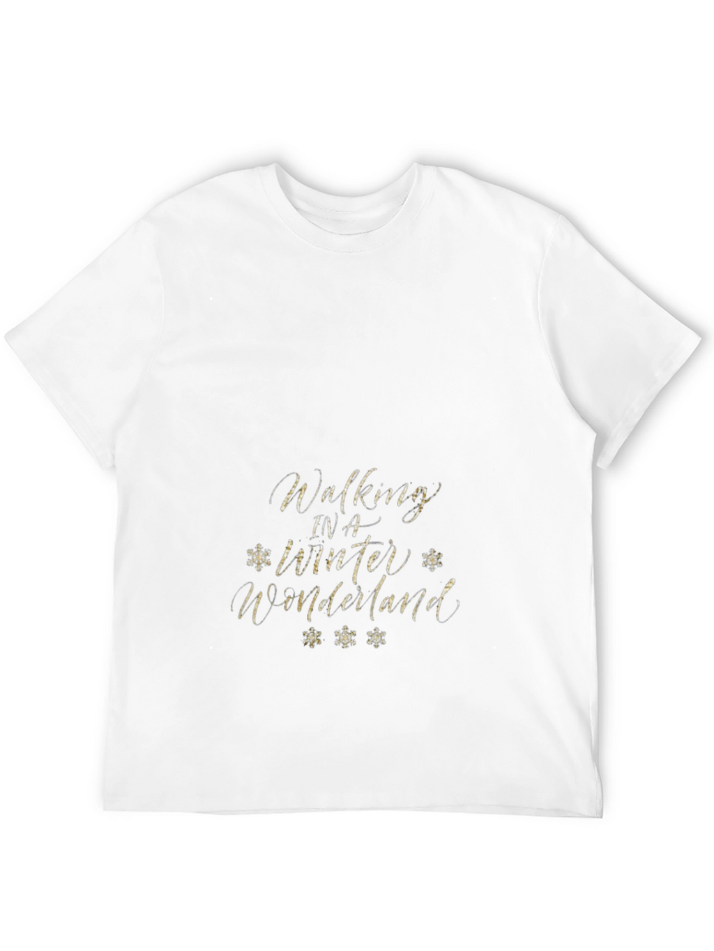 Walking in a Winter Wonderland Black T-Shirt