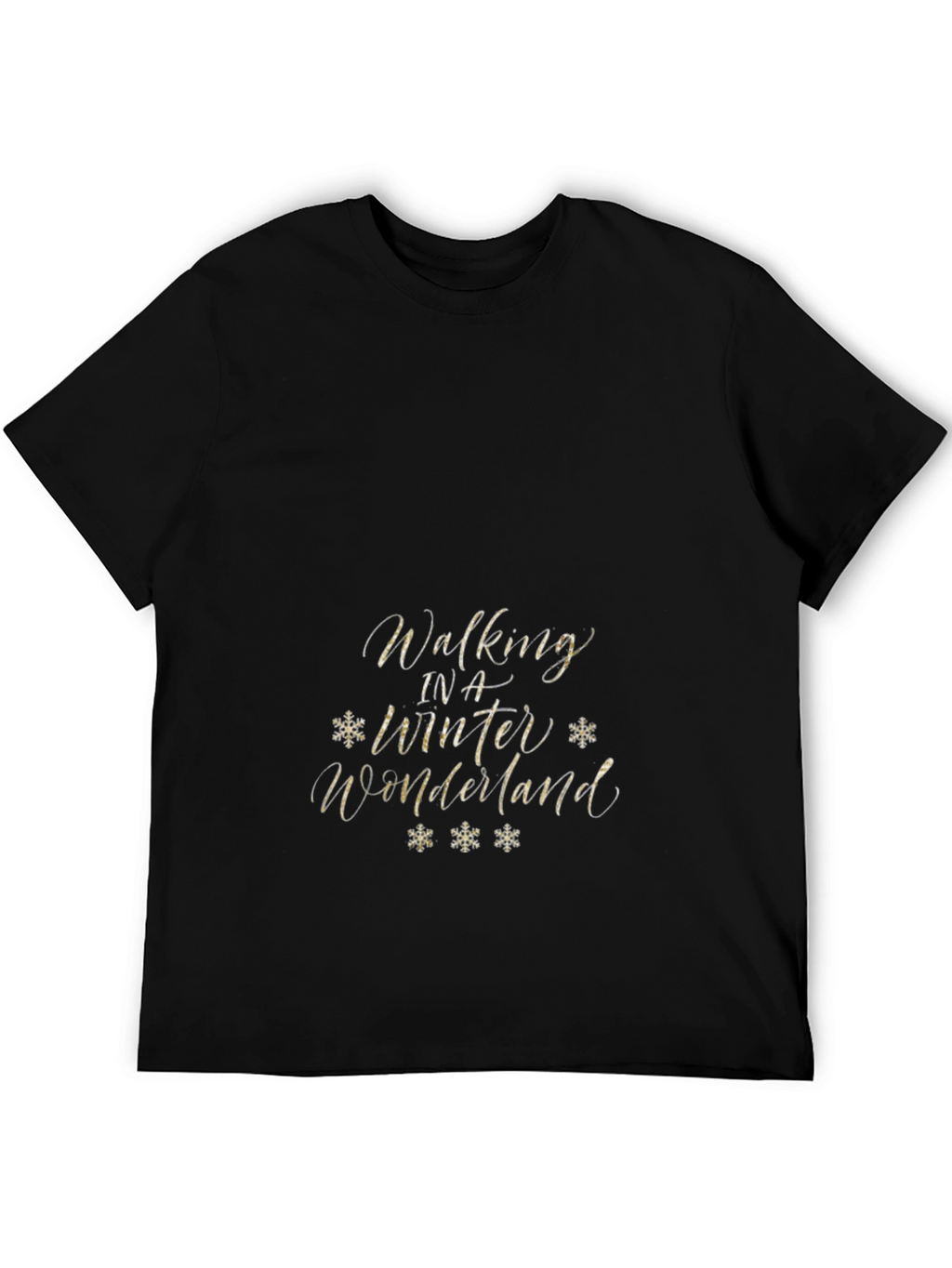 Walking in a Winter Wonderland Black T-Shirt
