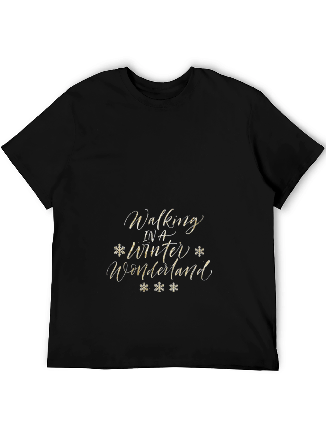 Walking in a Winter Wonderland Black T-Shirt
