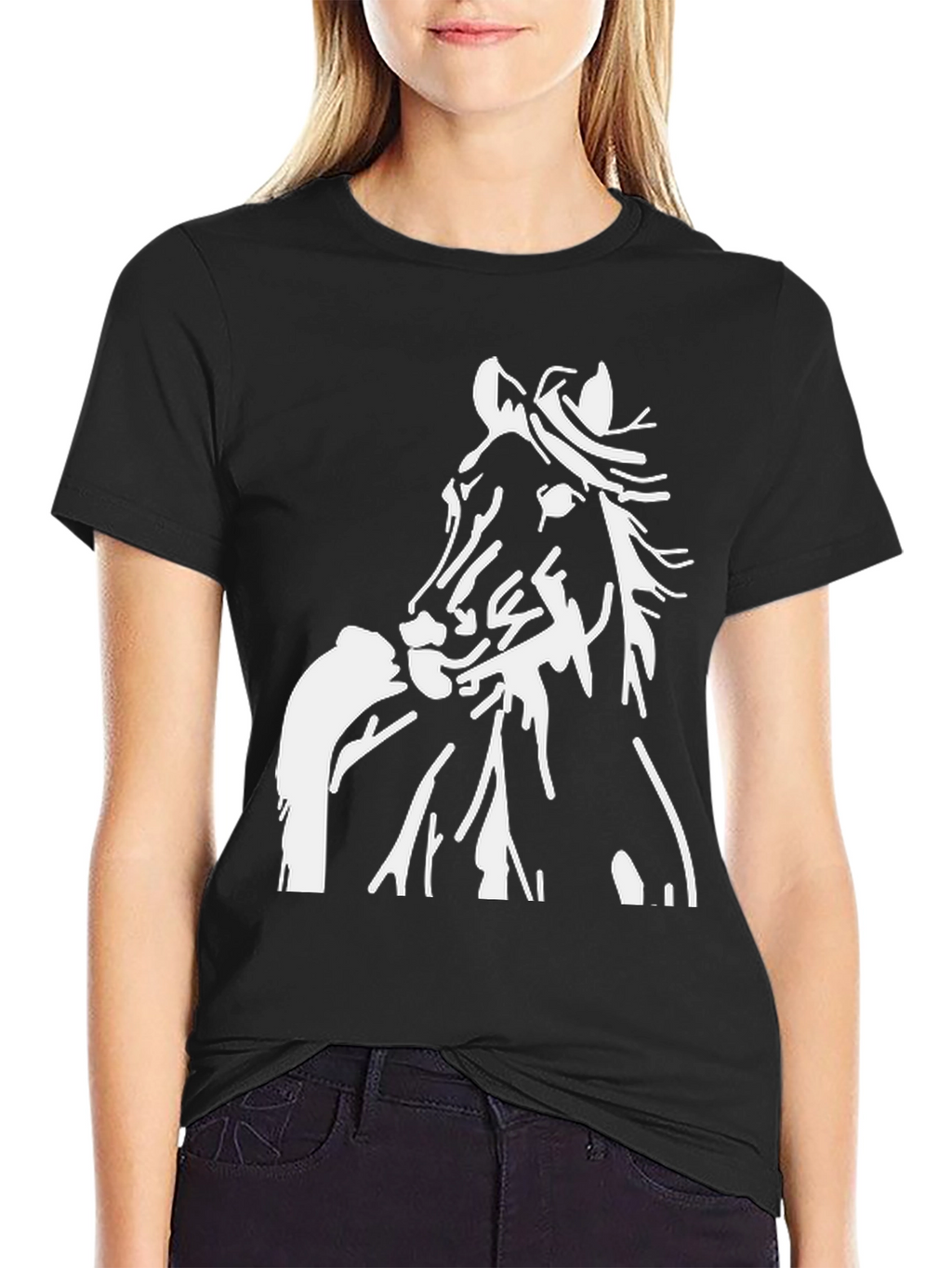 Horse Graphic Print T-Shirt