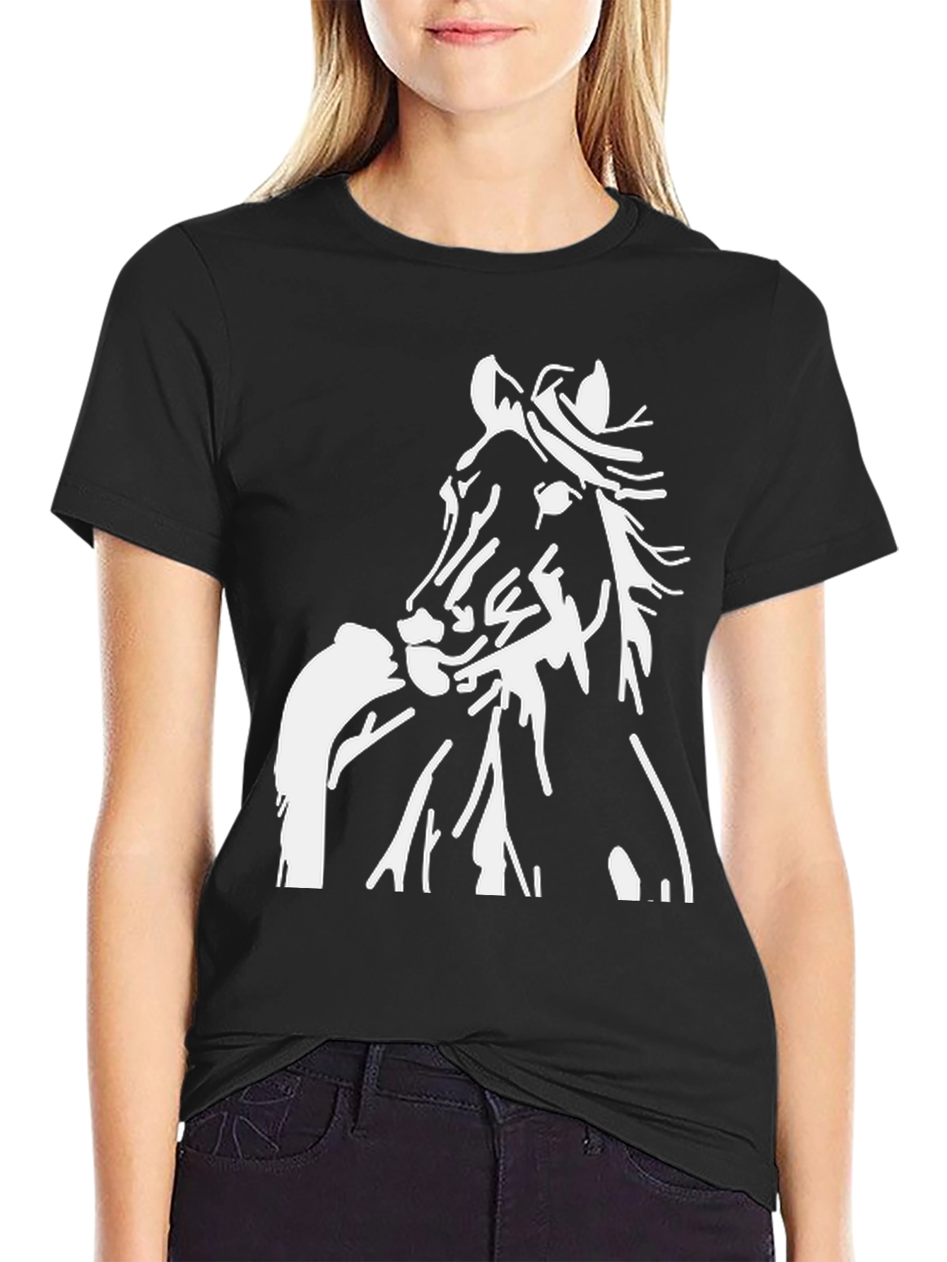 Horse Graphic Print T-Shirt