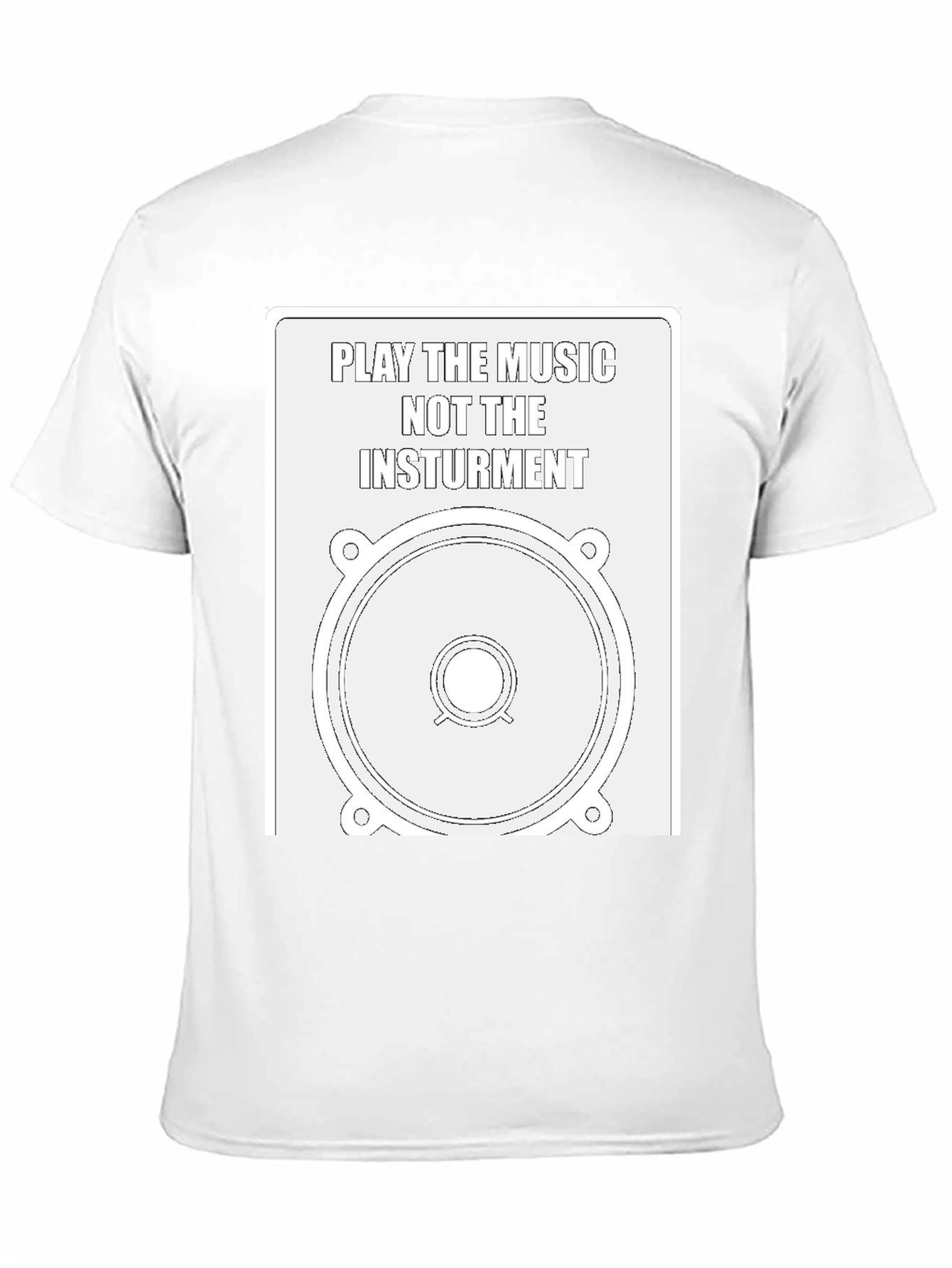 Play the Music Graphic Tee - Speaker Design T-Shirt