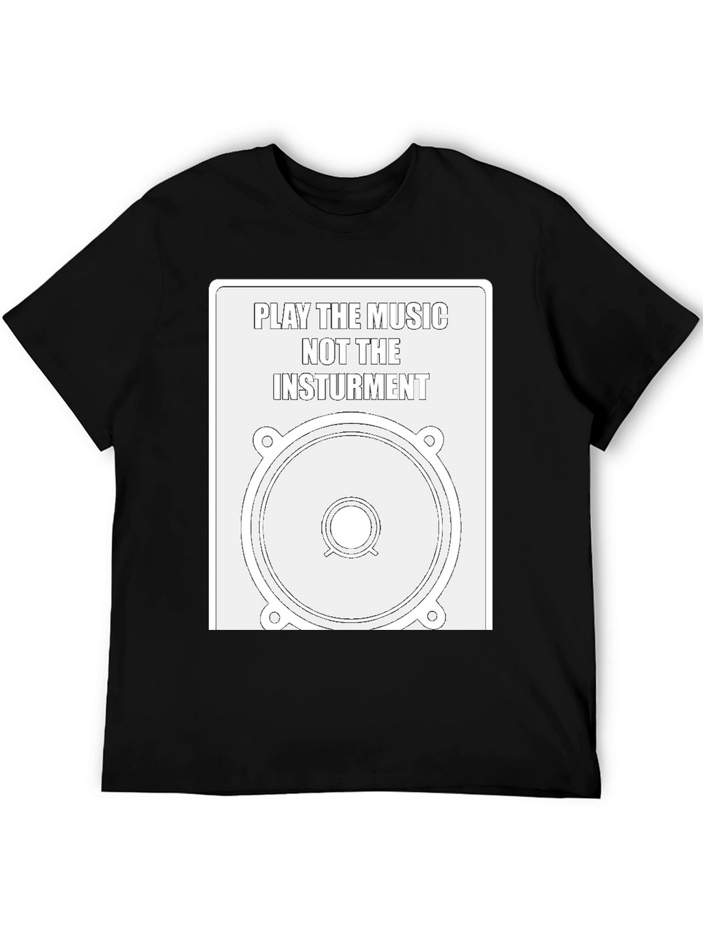 Play the Music Graphic Tee - Speaker Design T-Shirt