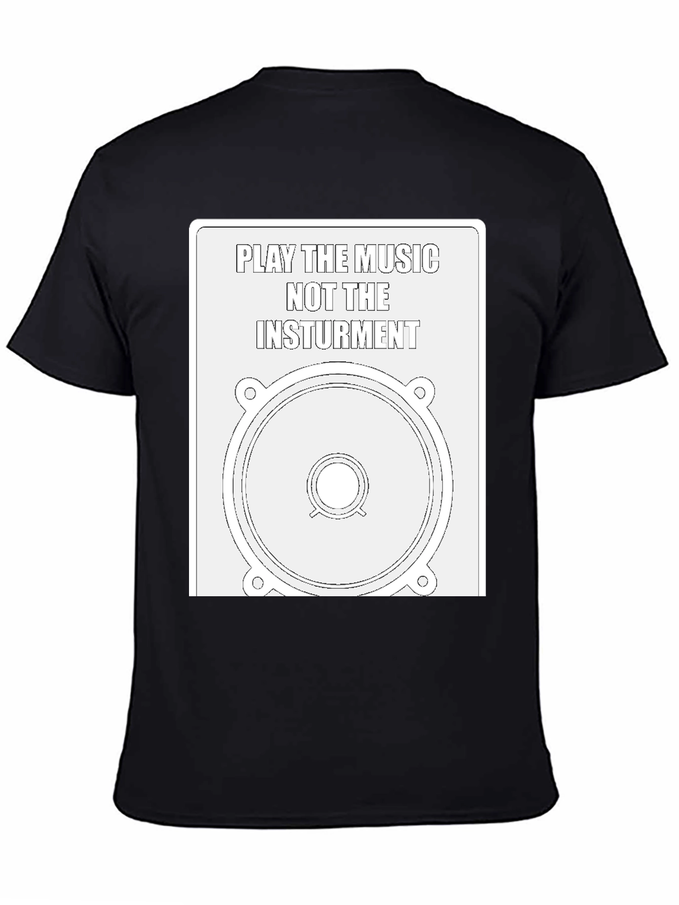 Play the Music Graphic Tee - Speaker Design T-Shirt