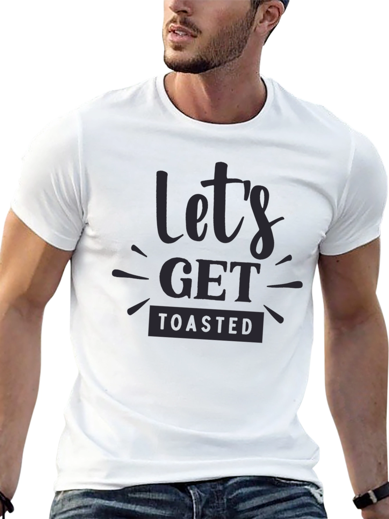 Lets Get Toasted Black Graphic Tee