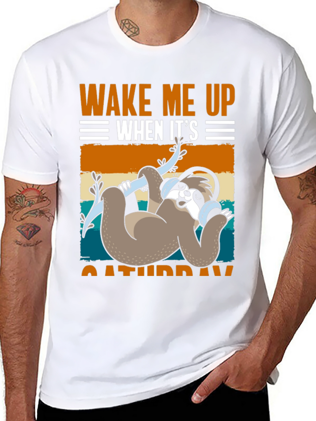 Wake Me Up When Its Saturday Sloth T-Shirt