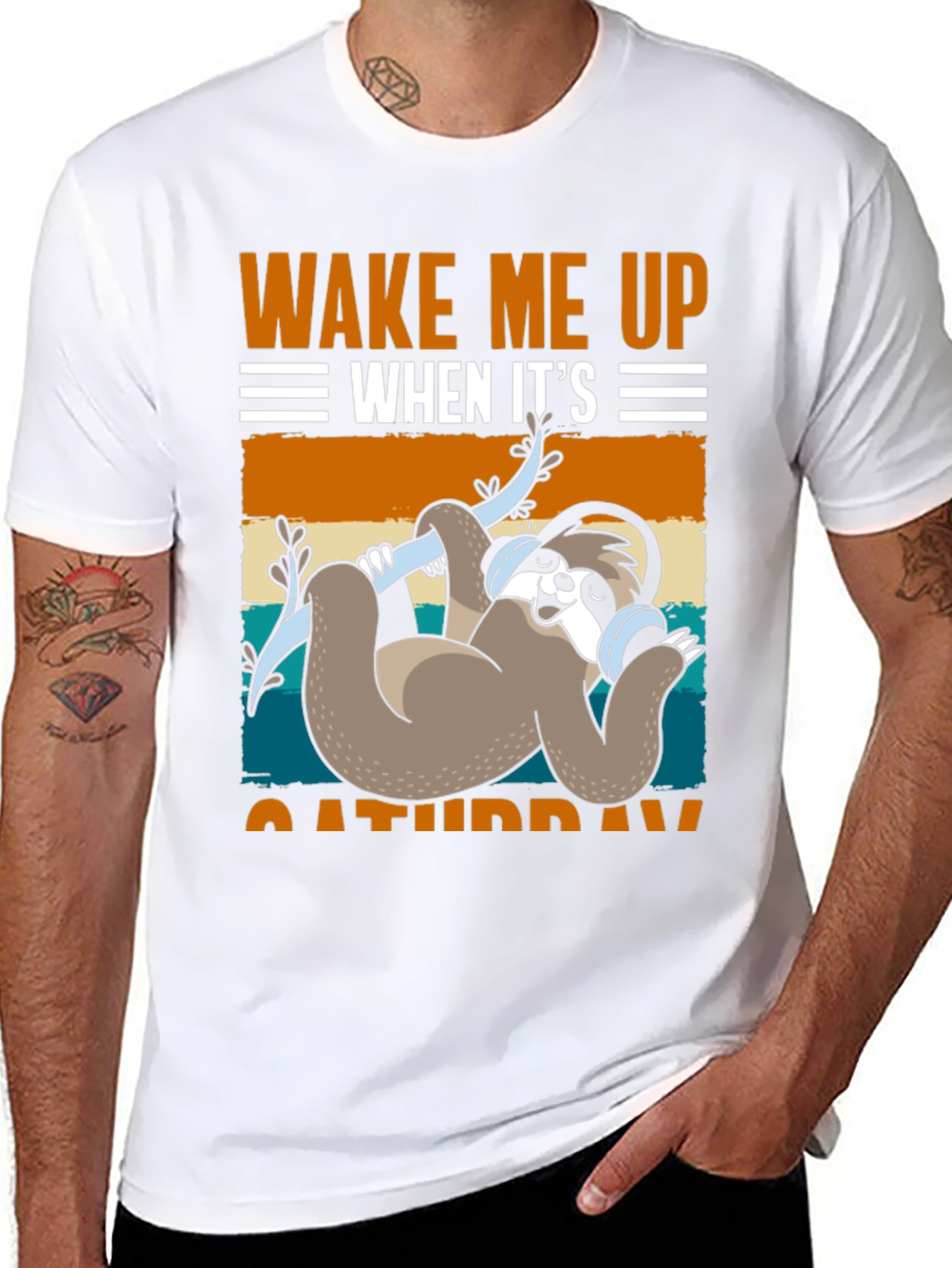 Wake Me Up When Its Saturday Sloth T-Shirt