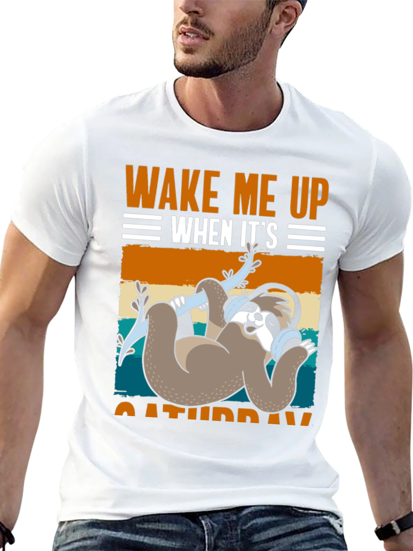 Wake Me Up When Its Saturday Sloth T-Shirt