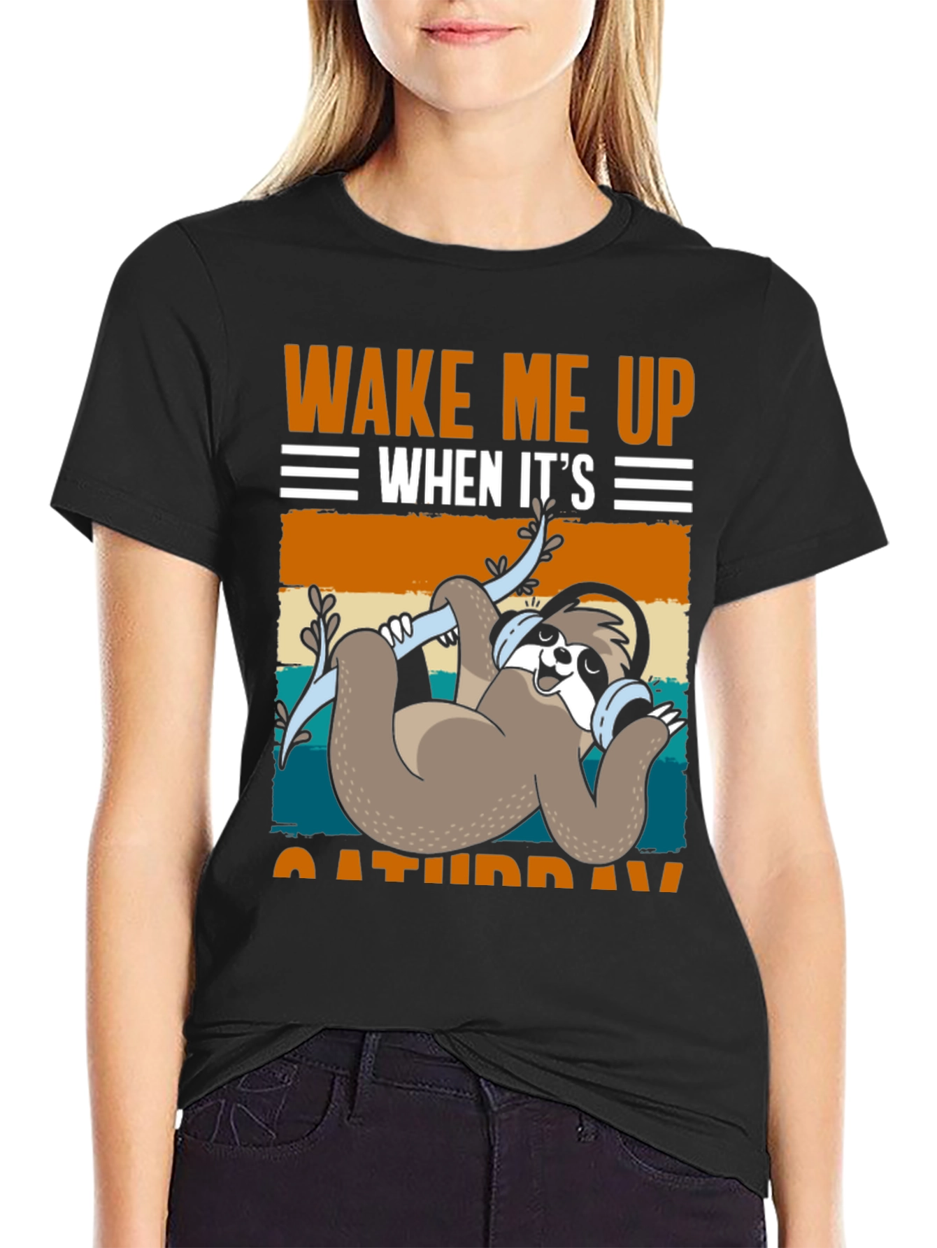 Wake Me Up When Its Saturday Sloth T-Shirt