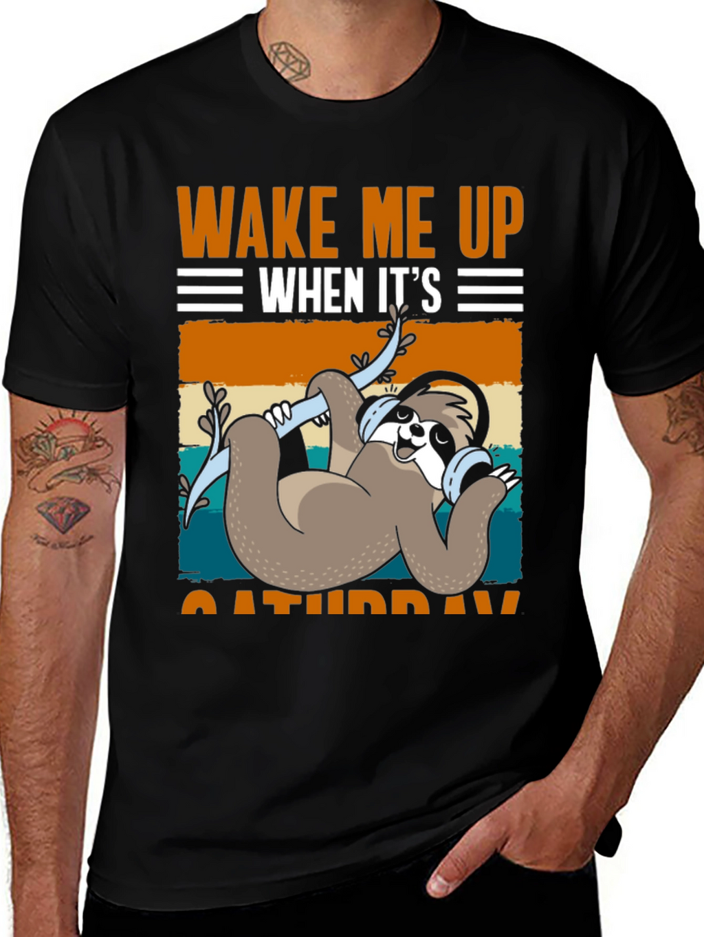 Wake Me Up When Its Saturday Sloth T-Shirt