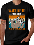 Wake Me Up When Its Saturday Sloth T-Shirt