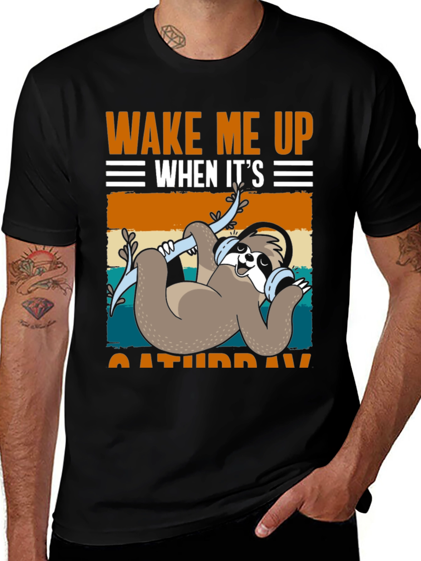 Wake Me Up When Its Saturday Sloth T-Shirt