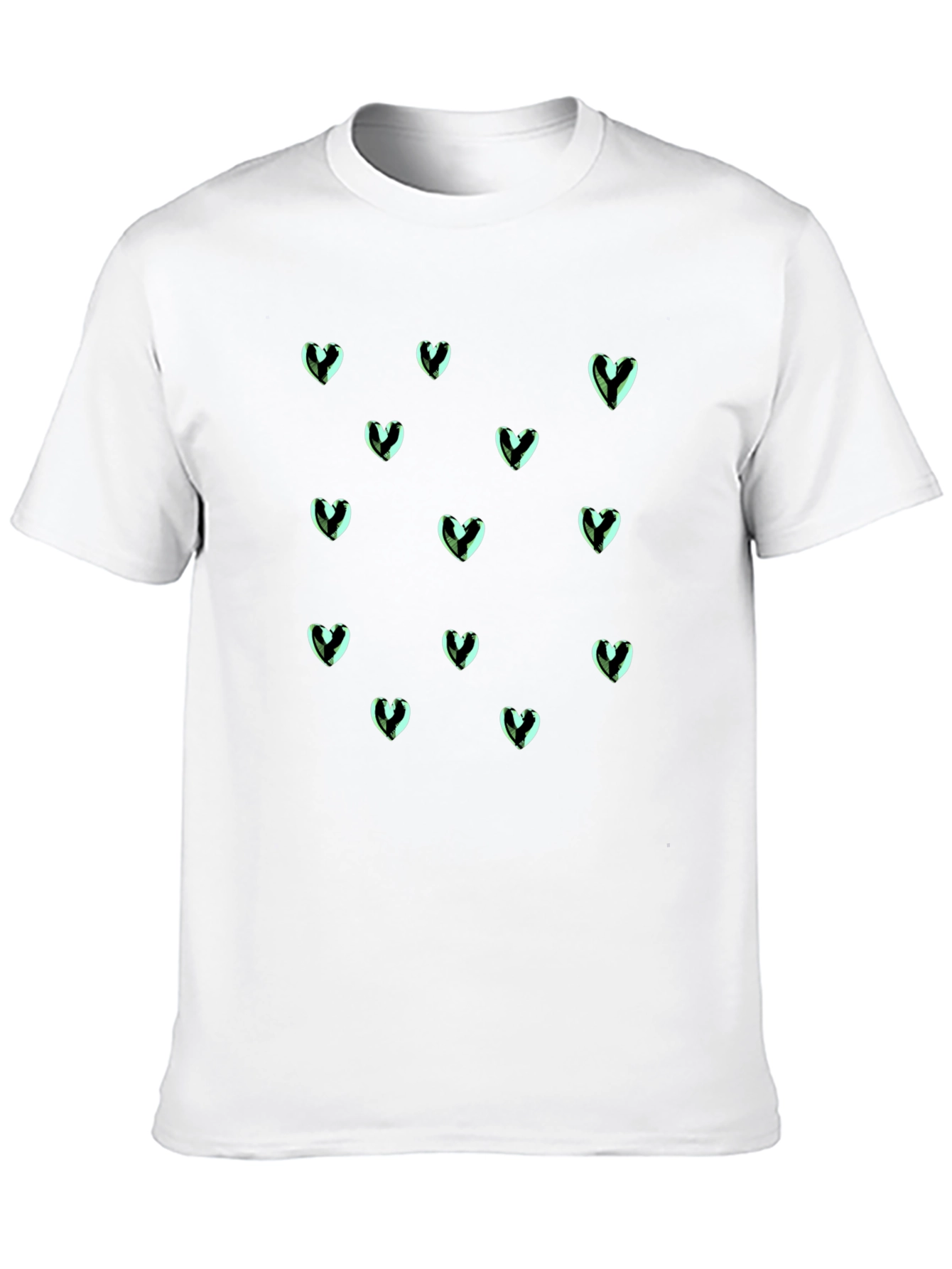 Heart Pattern T-Shirt - Stylish & Comfortable