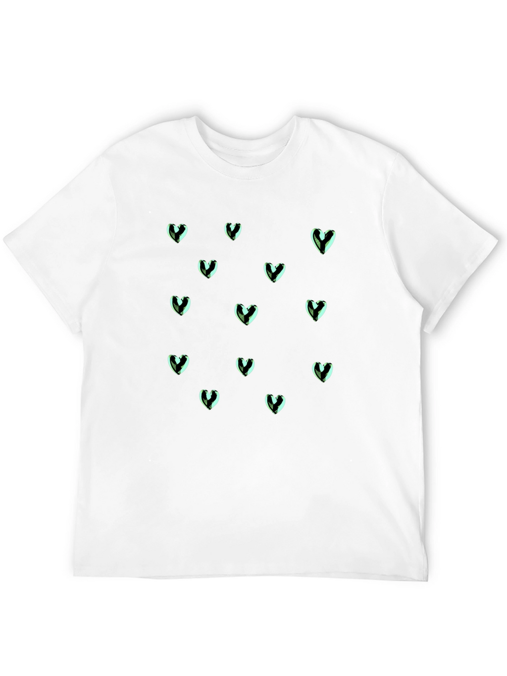Heart Pattern T-Shirt - Stylish & Comfortable