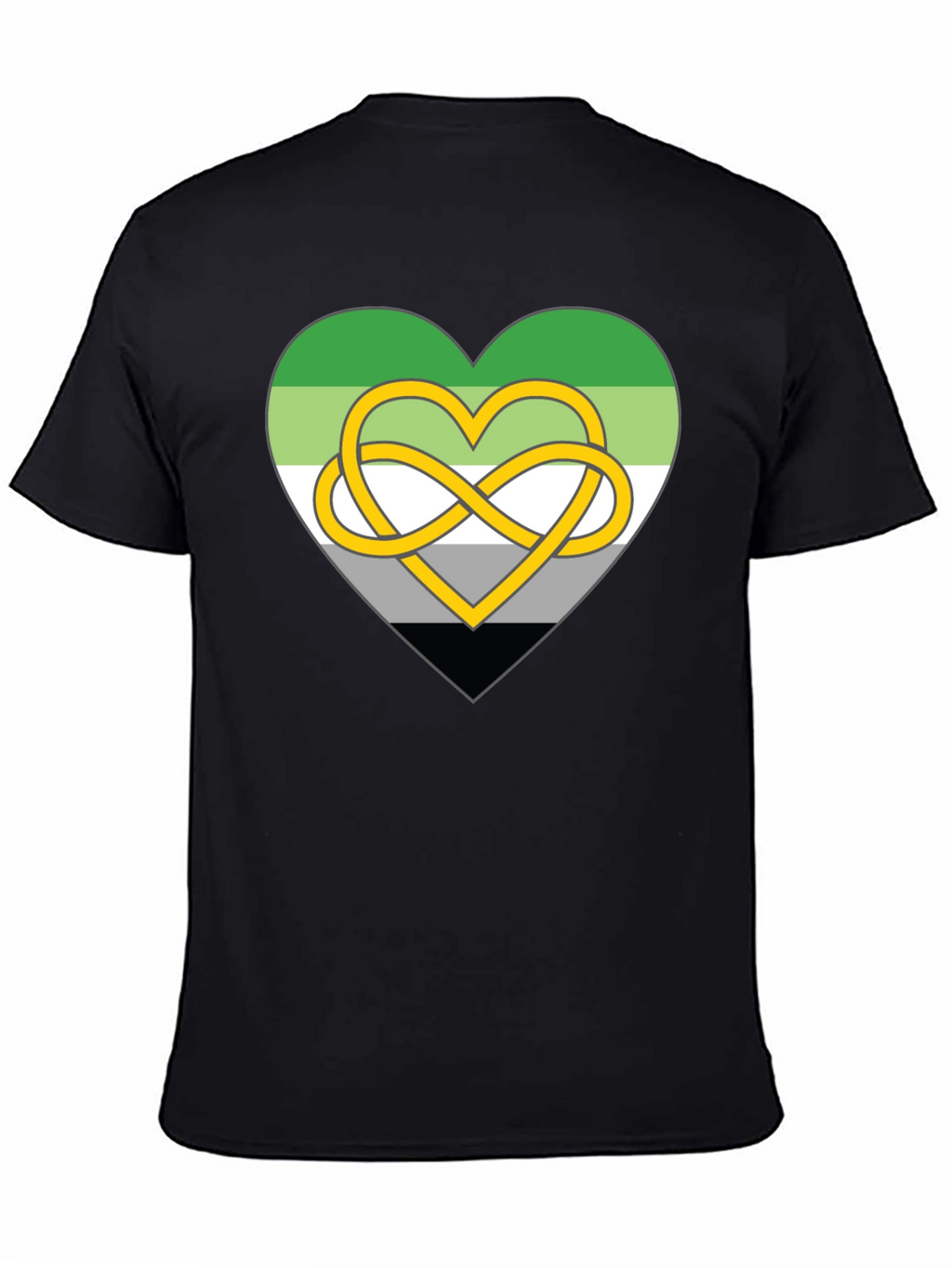 Aromantic Pride Heart Knot Graphic Tee