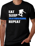 Eat Sleep Skateboarding Repeat Graphic Tee