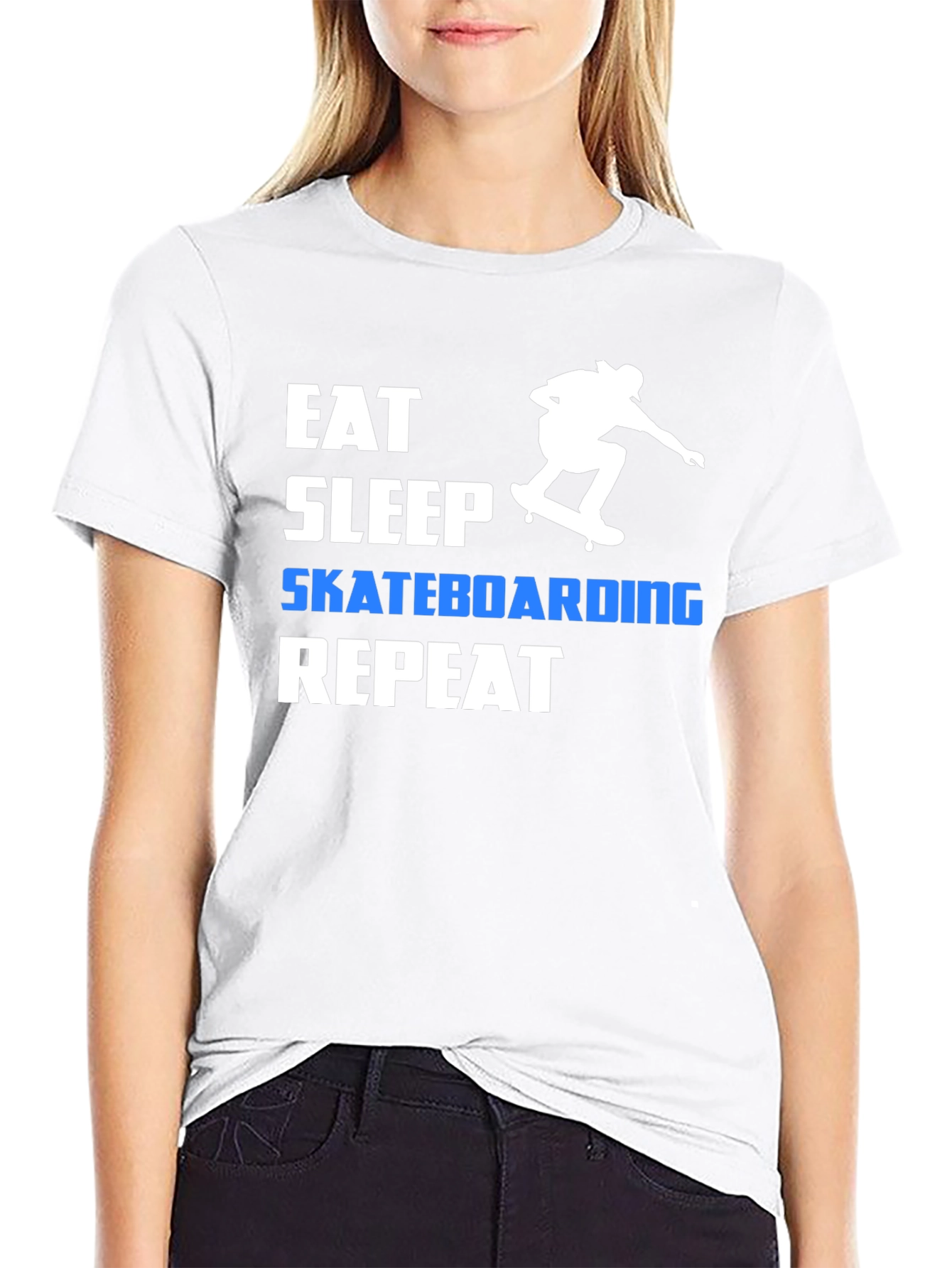 Eat Sleep Skateboarding Repeat Graphic Tee