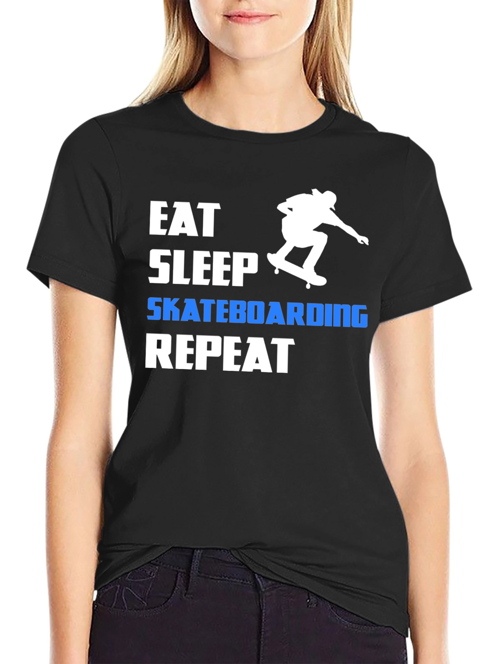 Eat Sleep Skateboarding Repeat Graphic Tee