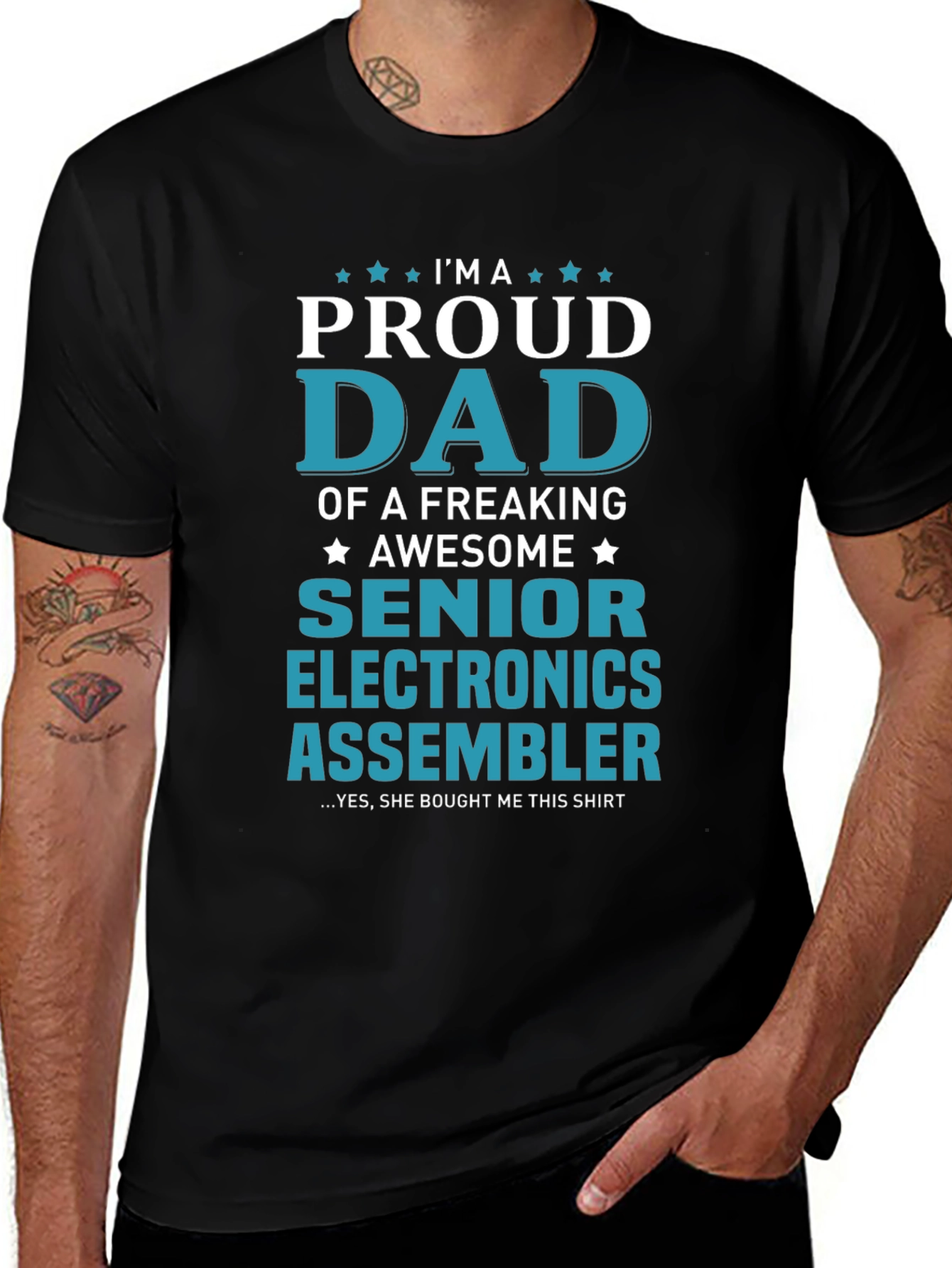 Proud Dad Senior Electronics Assembler T-Shirt