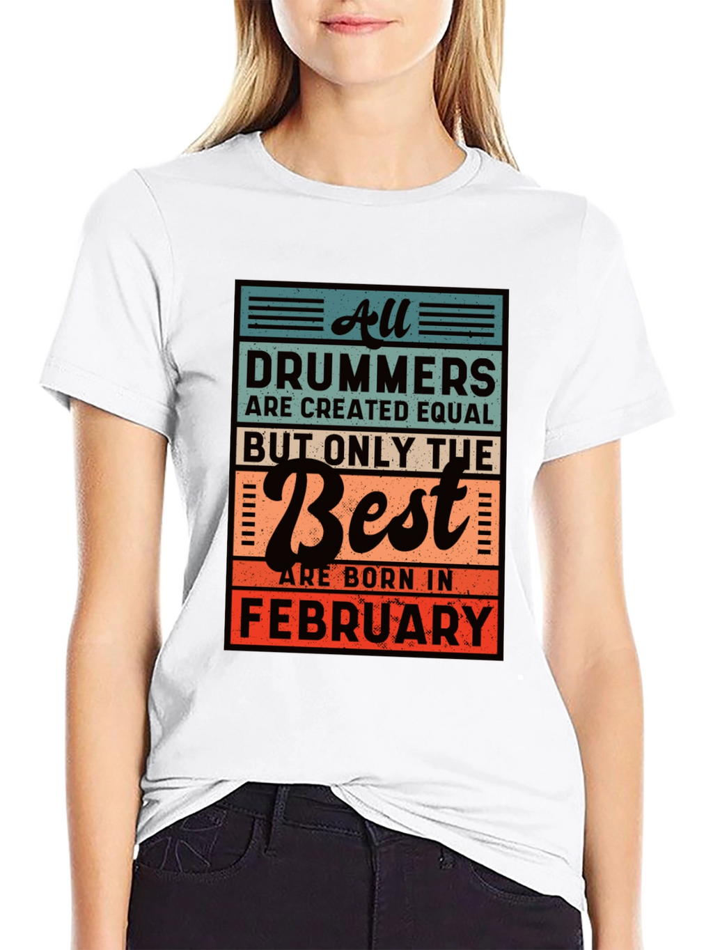 Drummer February Birthday T-Shirt
