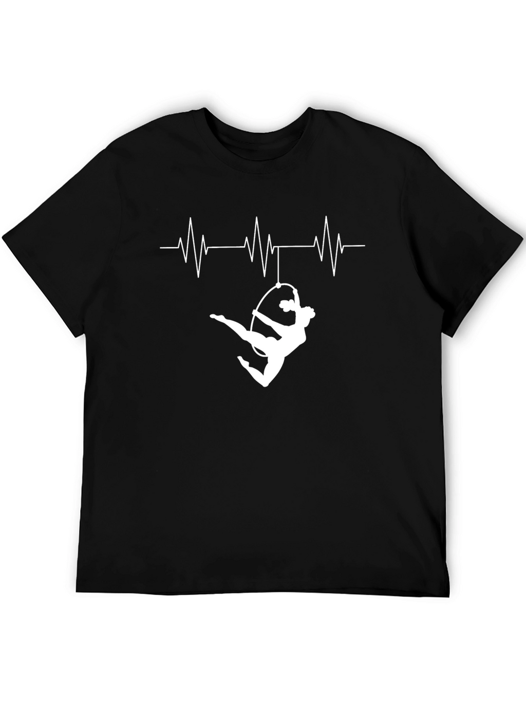 Aerialist Heartbeat T-Shirt - Black Gymnastics Tee