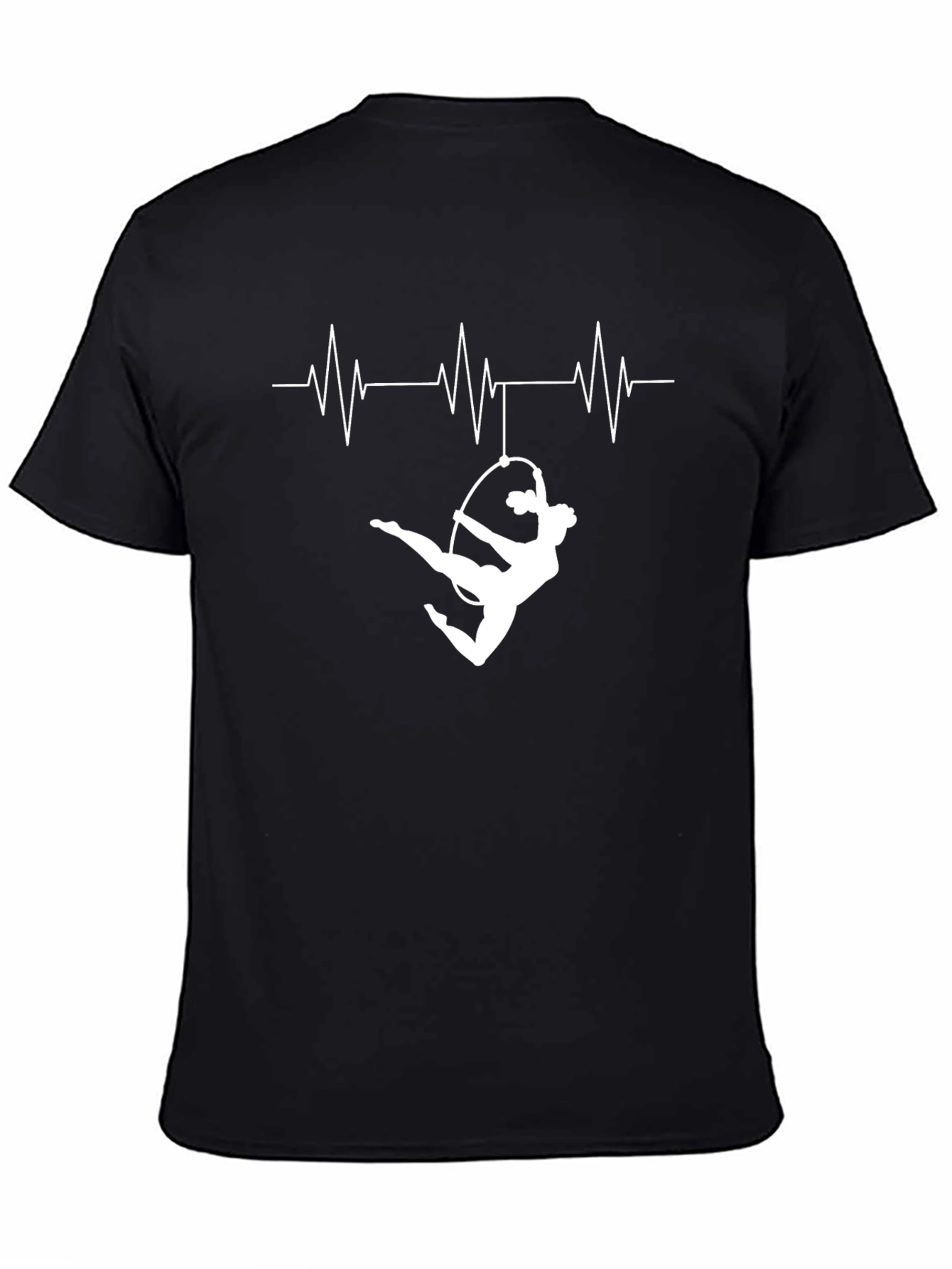 Aerialist Heartbeat T-Shirt - Black Gymnastics Tee