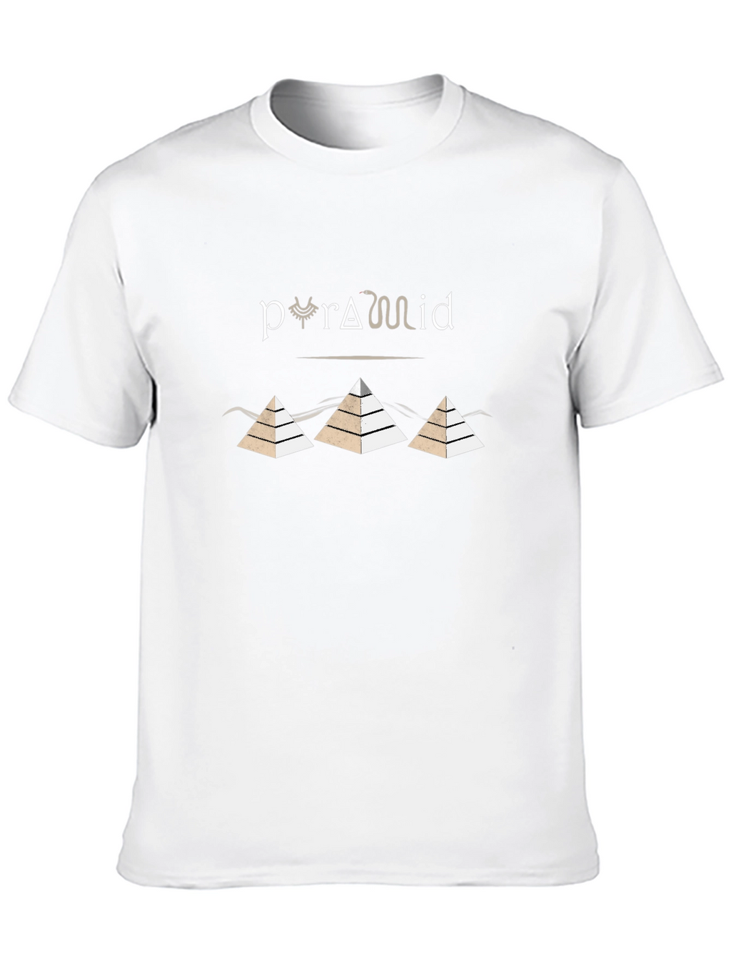 Egyptian Pyramid Design Black T-Shirt