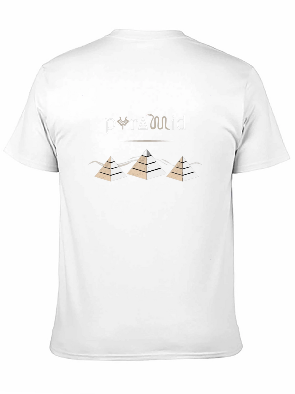 Egyptian Pyramid Design Black T-Shirt