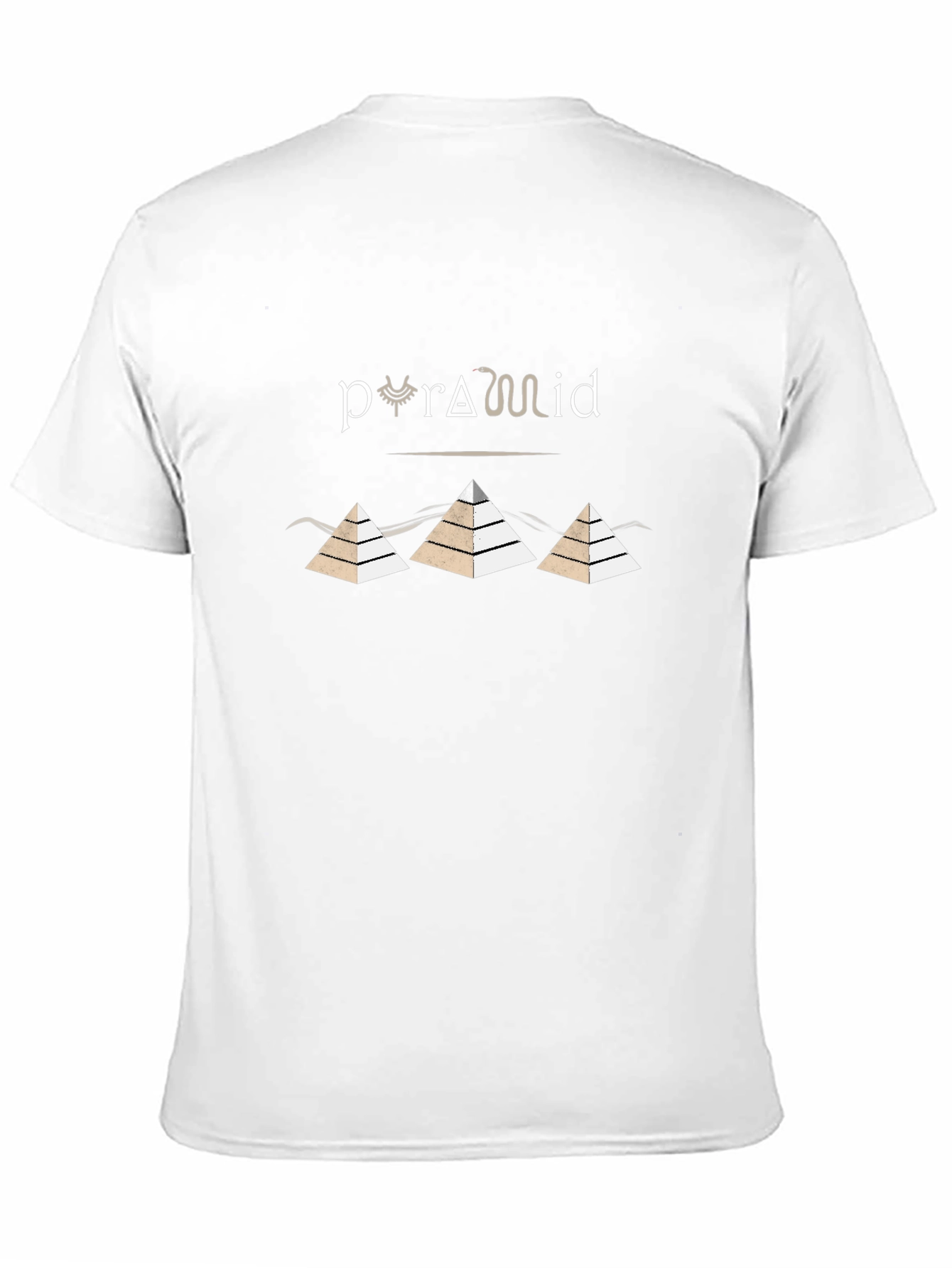 Egyptian Pyramid Design Black T-Shirt