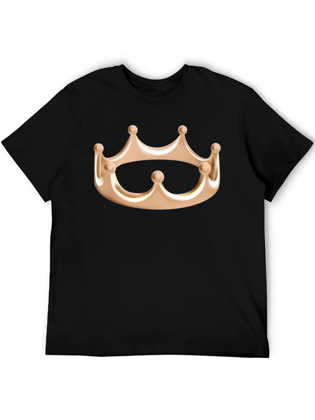 Crown Graphic Tee - Kingly Style Black Cotton Shirt
