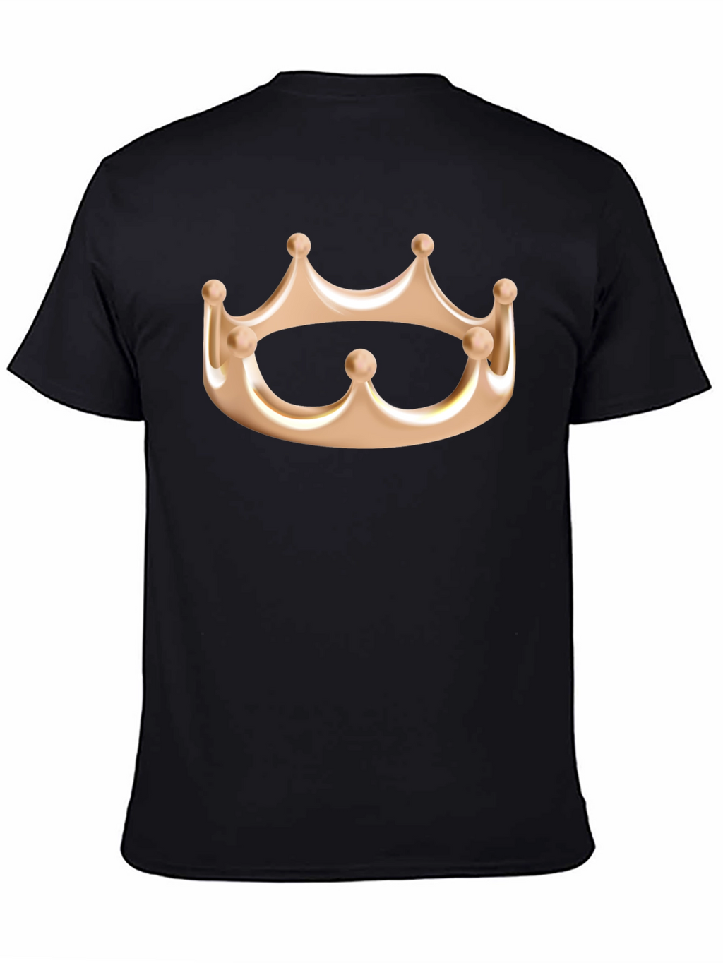 Crown Graphic Tee - Kingly Style Black Cotton Shirt