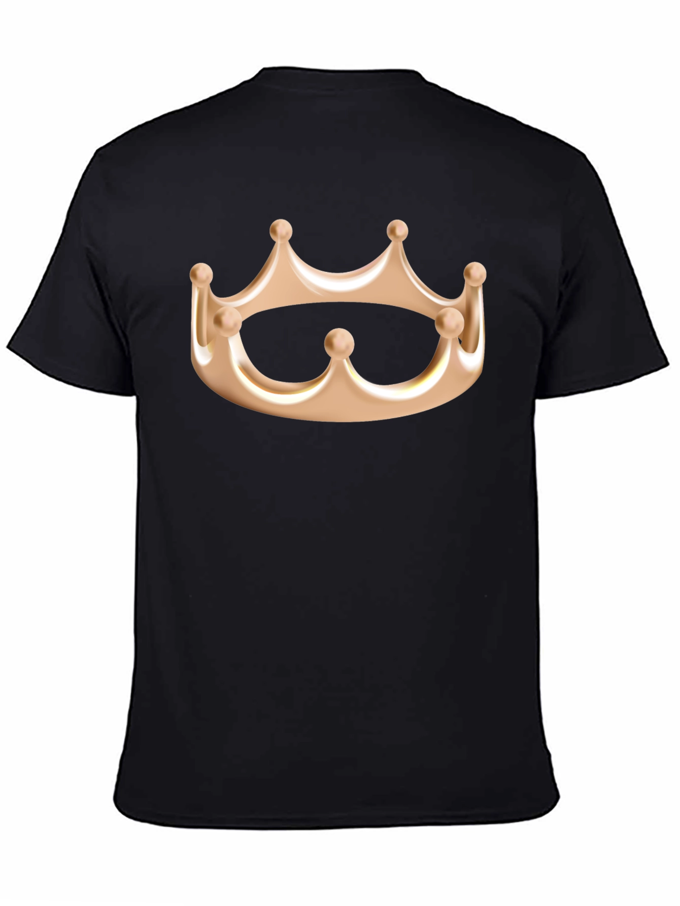 Crown Graphic Tee - Kingly Style Black Cotton Shirt