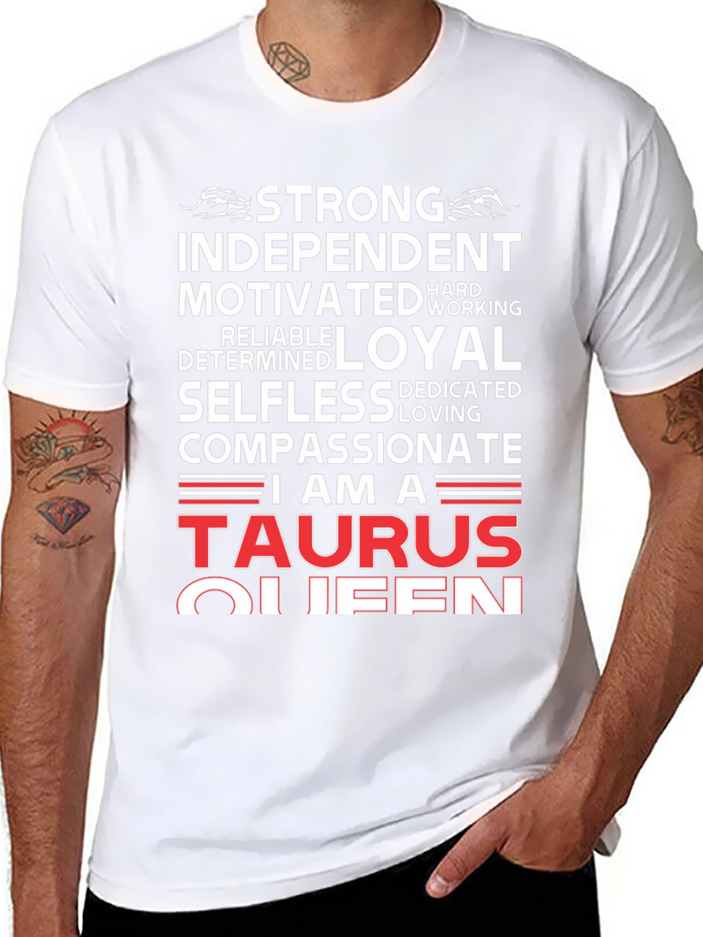 Taurus Queen Graphic Tee - Strong Independent Woman T-Shirt