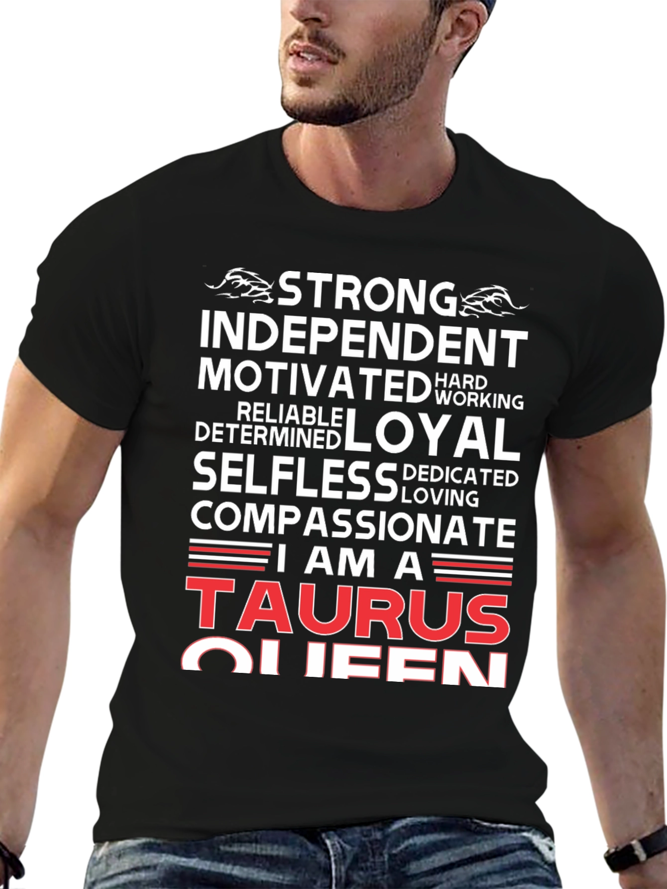 Taurus Queen Graphic Tee - Strong Independent Woman T-Shirt