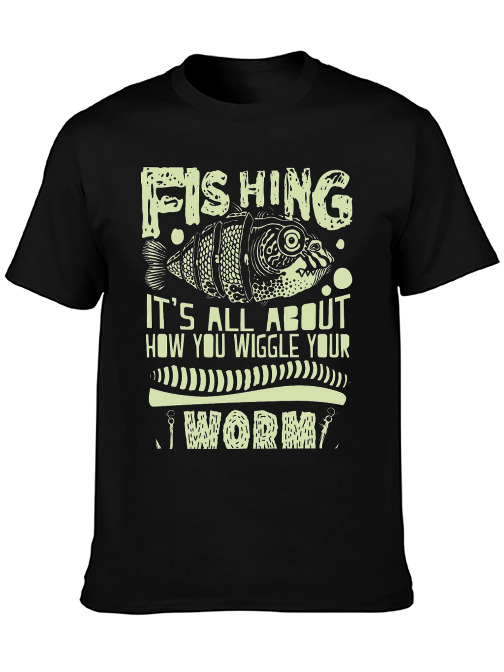 Fishing Worm Graphic Print Tee