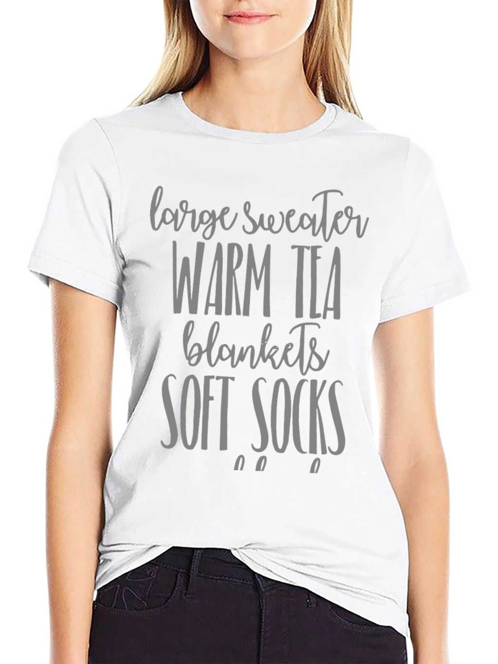 Cozy Day Black Graphic Tee - Soft Comfort