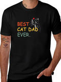 Best Cat Dad Ever T-Shirt - Black