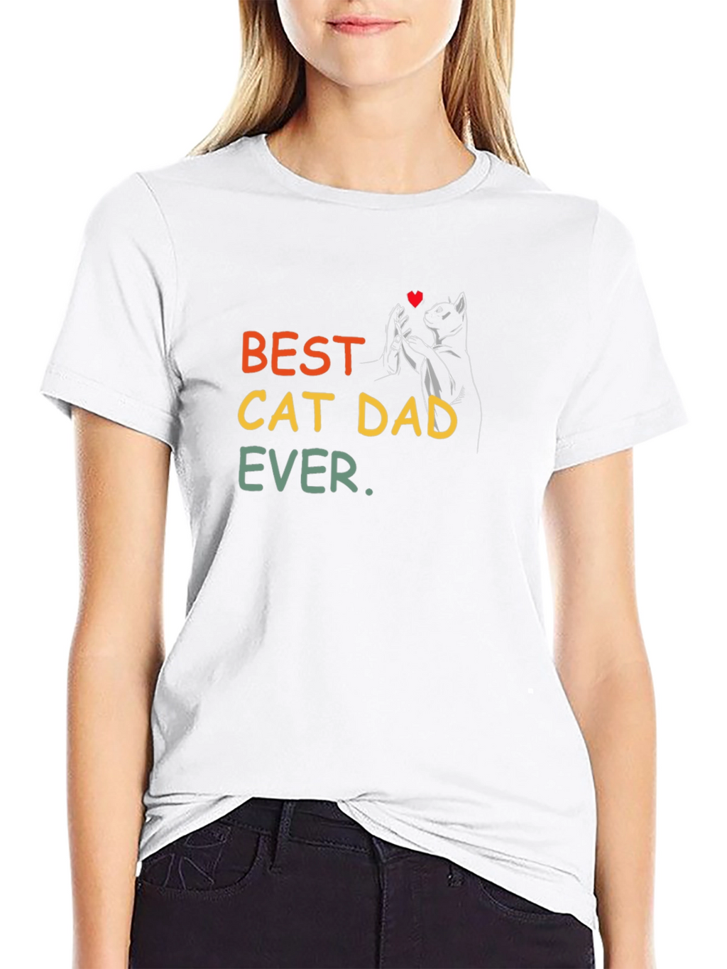Best Cat Dad Ever T-Shirt - Black