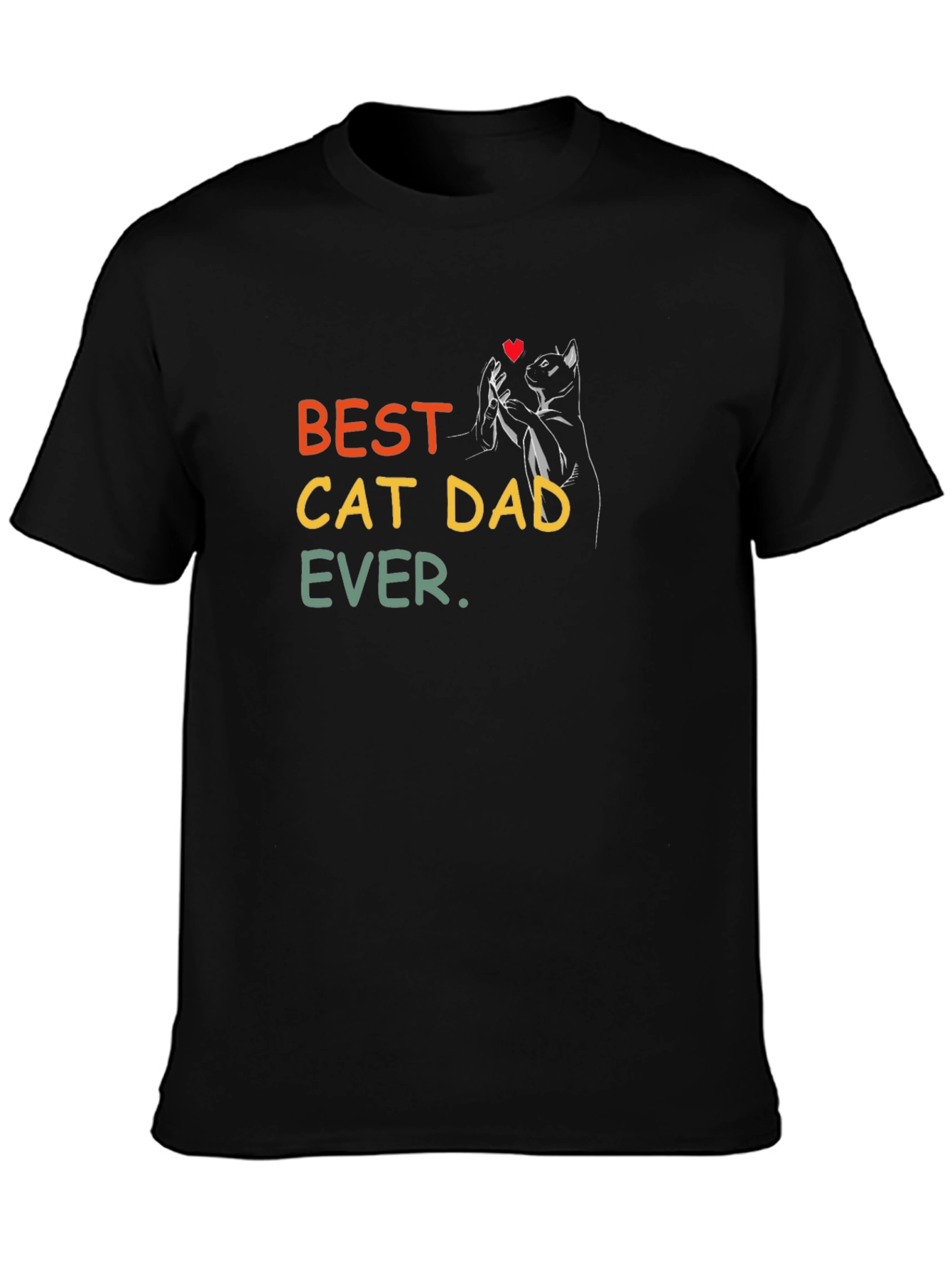 Best Cat Dad Ever T-Shirt - Black