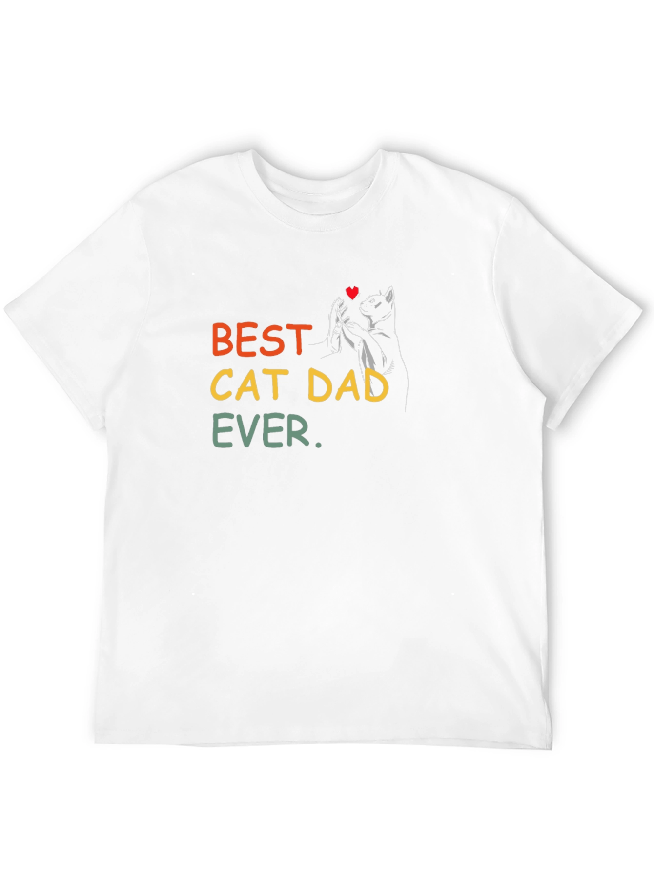 Best Cat Dad Ever T-Shirt - Black