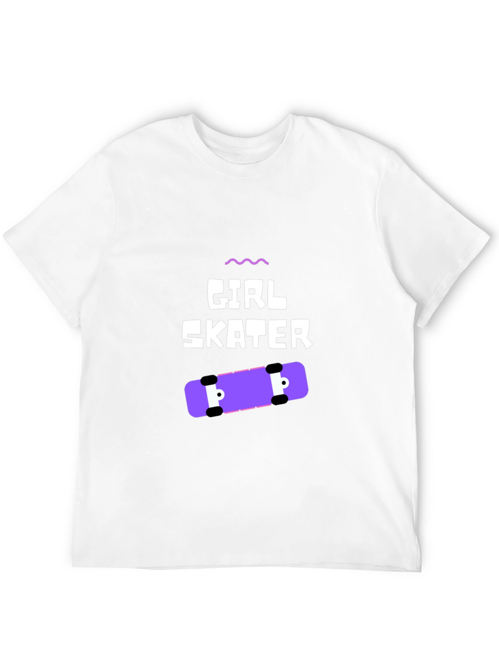 Girl Skater Graphic Tee - Black Casual T-Shirt