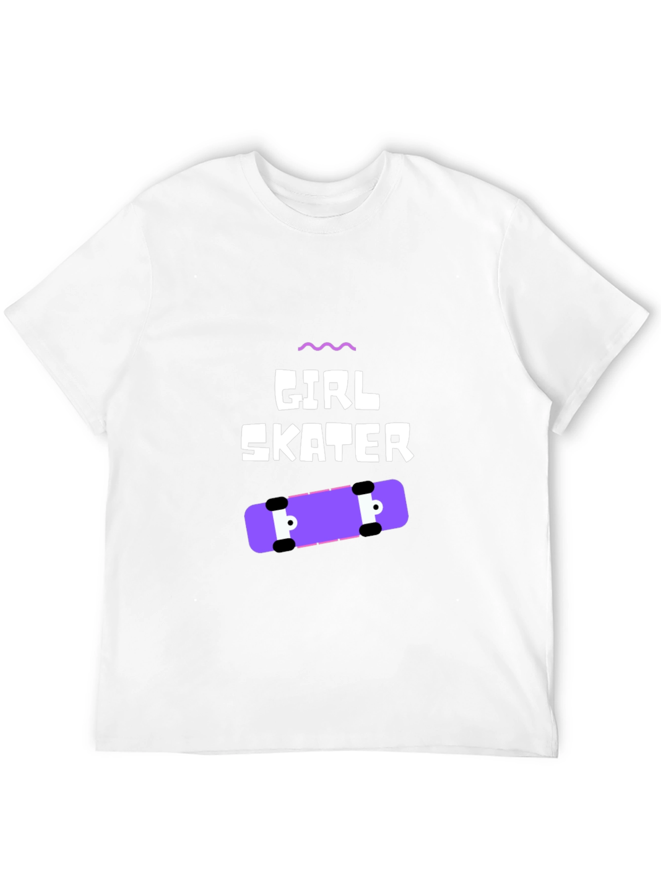 Girl Skater Graphic Tee - Black Casual T-Shirt