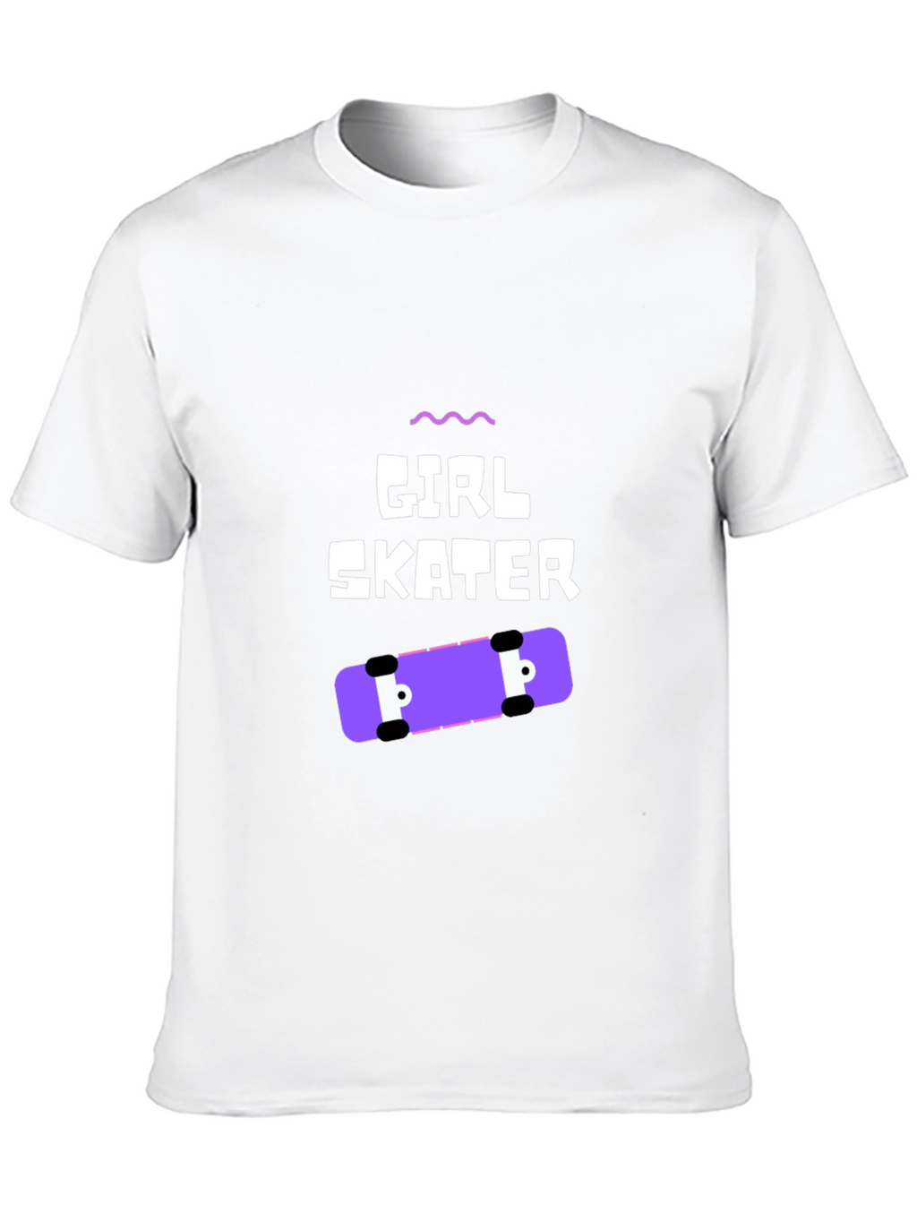 Girl Skater Graphic Tee - Black Casual T-Shirt