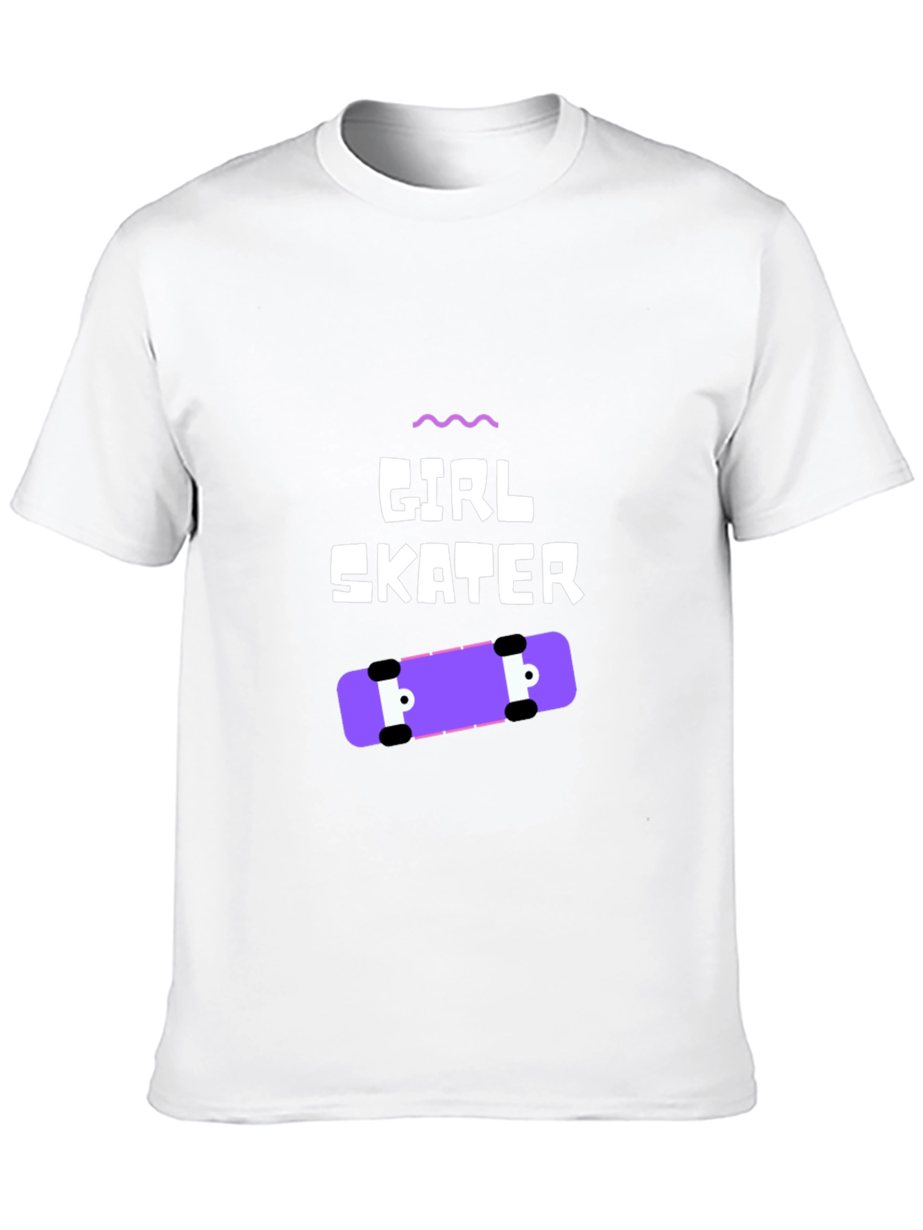 Girl Skater Graphic Tee - Black Casual T-Shirt